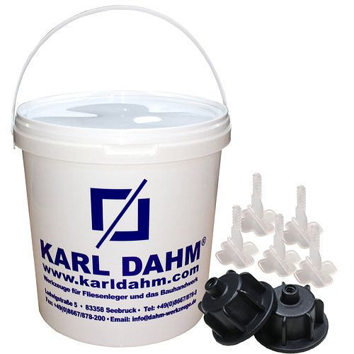 Sistema nivelador de azulejos Karl Dahm "negro", juego básico hasta 12 mm de espesor de azulejos, 12450