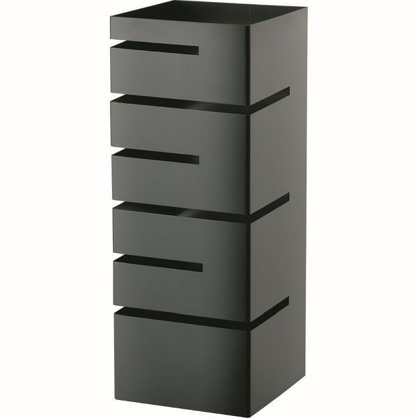 Bufé bajo Stalgast, estantes en ángulo, 150x150x355 mm (AnxPrxAl), negro, BB5001355