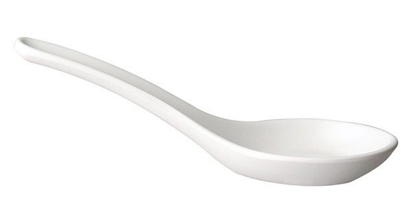 APS cucharas para picar, 13,5 x 4,5 cm, melamina, blanco, -HONG KONG-, paquete de 60, 83486