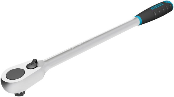Carraca reversible Hazet HiPer de dientes finos, larga, cuadrada maciza, 12,5 mm (1/2 pulgada), 916HPL