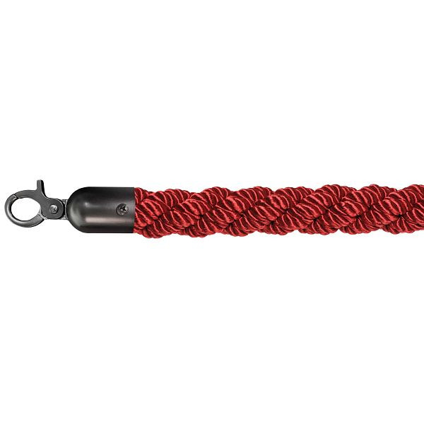 Cordón de barrera VEBA lujo rojo, negro, Ø 3 cm, longitud 157 cm, 10102RBL