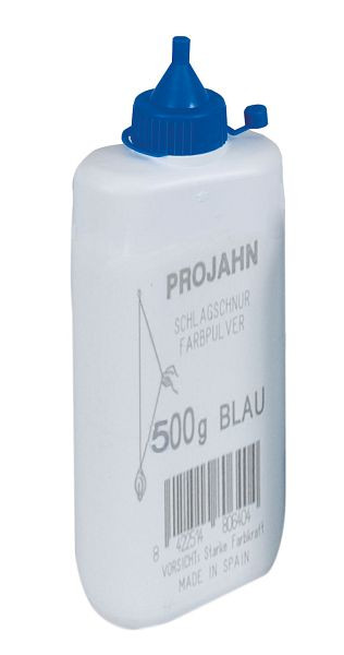Botella de polvo de color Projahn 500g azul para rodillo de línea de tiza, 2394-1
