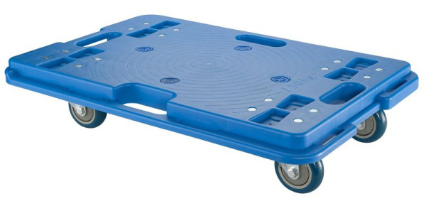 Rodillo multiusos BS rollers 950, plástico azul, tamaño de placa 400x600 mm, con 4 rodillos de PU azules, rodamientos de bolas, paquete: 2 unidades, A.-ROLLER.950