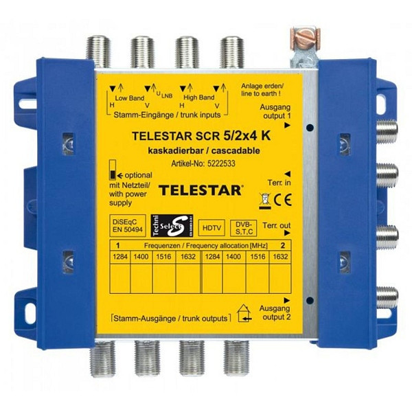 Unidad de cascada TELESTAR SCR 5 / 2x4 K incl. Conector rápido F, 5222533F