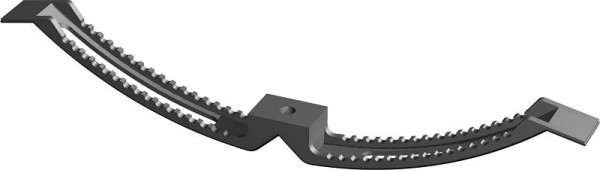 Abrazadera de cable doble geramöbel para montar debajo de la mesa, negro, T foot flex, S-05Z06