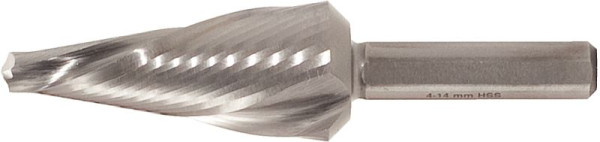 KS Tools Broca peladora de chapa HSS, ranurada en espiral, diámetro 4-14 mm, 336.0024
