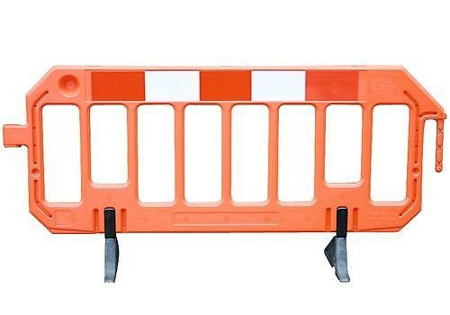 Barrera DENIOS de plástico, naranja, con efecto señal, móvil, 240-915