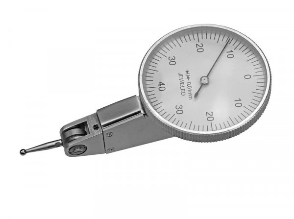Indicador de palanca MACK, rango de medición 0,8 mm, lectura 0,01, botón 16,5 mm, 58-FHM-0.08/0.01