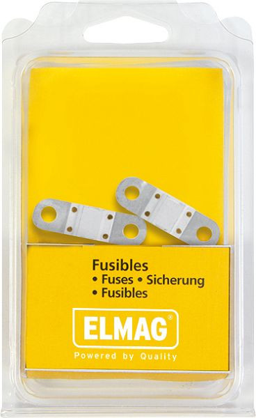 Fusible de aluminio ELMAG 125 A, LxWmm (2 piezas), para DIAGCHARGER 100.12 HF, GYSFLASH 100.12 HF/102.12 HF, 9505310