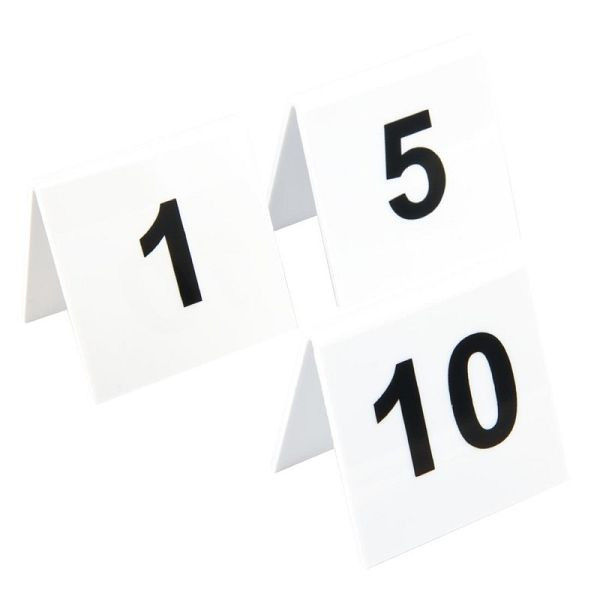 Placas de matrícula de mesa OLYMPIA plástico 1-10, L981