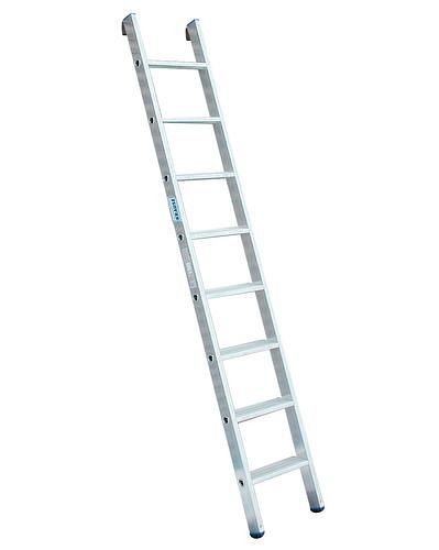 Escalera de peldaños apoyada DENIOS de aluminio de 8 peldaños, 156-912