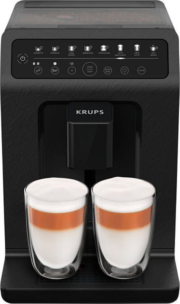 Cafetera Krups totalmente automática One-Touch Cappuccino ECOdesign EA897B, negra, EA897B