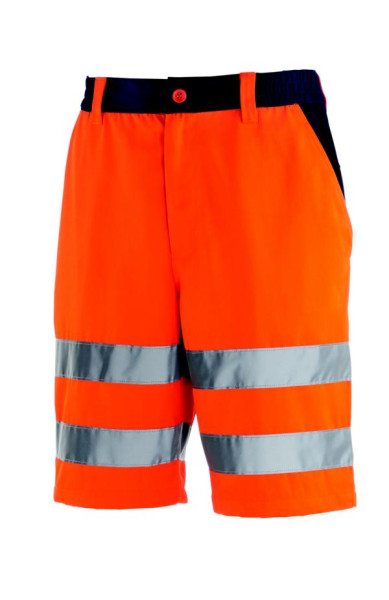pantalones cortos de alta visibilidad teXXor ERIE, talla: 44, color: naranja brillante/azul marino, paquete de 10, 4345-44