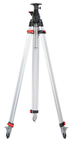 Trípode NESTLE de aluminio pesado, autoblocante, 150-295 cm, rótula de aluminio, nivel de burbuja, tapa de pie de goma, 13501000