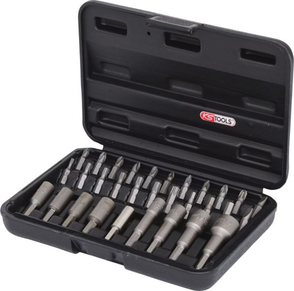 KS Tools Juego de puntas y herramientas atornillables de 1/4", 31 piezas, 122.2100