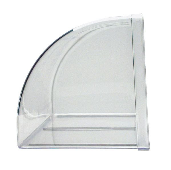 Vitrina/encimera APS, 63,5 x 25 cm, altura: 25 cm, SAN, transparente, de una sola pieza, pulverizado, antideslizante, versátil, 11888