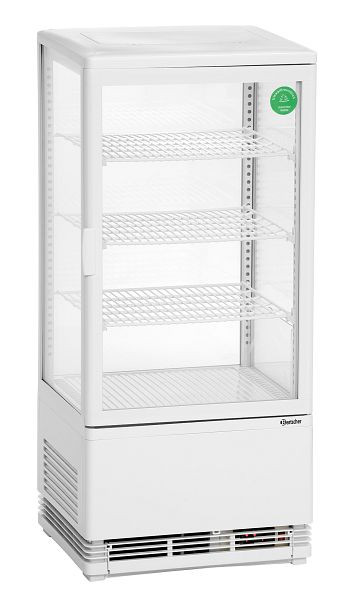Bartscher mini vitrina refrigerada 78 l, blanco, 700578G