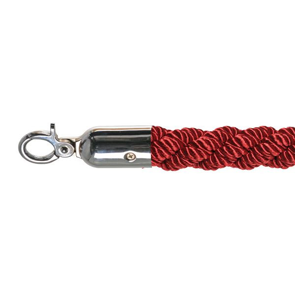 Cordón de barrera VEBA rojo de lujo, pulido, Ø 3cm, longitud 157 cm, 10102RC