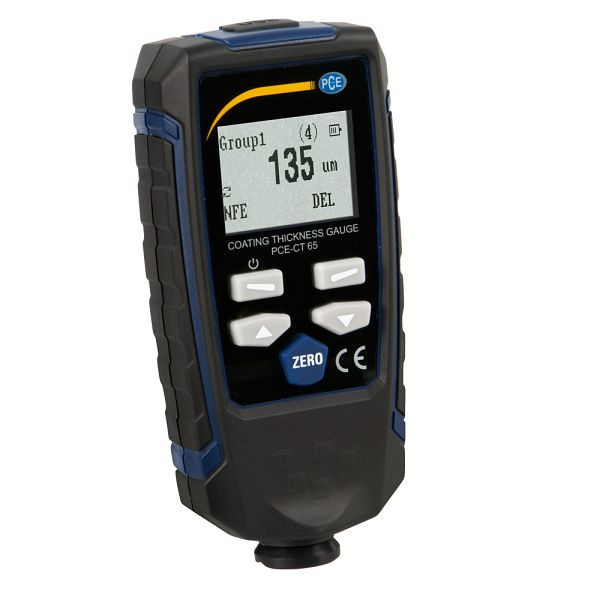 PCE Instruments medidor de espesor de pintura, Fe, NFe, medición de capa de pintura 0 - 1350 µm, memoria, PCE-CT 65