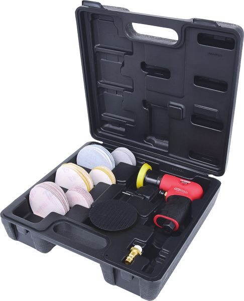 KS Tools mini juego de lijadora excéntrica de aire comprimido, 63 piezas, 515.5110