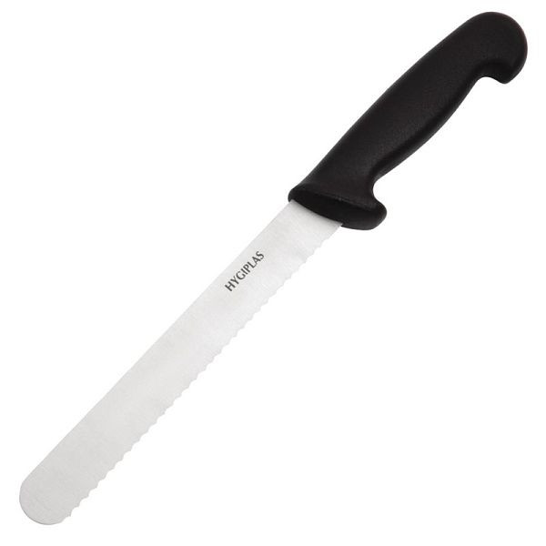 Cuchillo de pan Hygiplas negro 13cm, D734