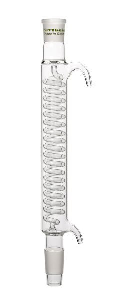 Refrigerador de serpentín Rettberg, núcleo NS 29/32, manguito NS 29/32, longitud de la camisa 400 mm, vidrio de borosilicato 3.3, 134084230