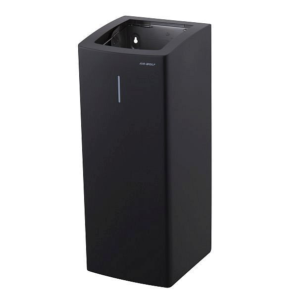 Cubo de basura Air Wolf con 50 litros de volumen, serie Alpha, alto x ancho x fondo: 661 x 265 x 280 mm, acero inoxidable negro mate, 60-134
