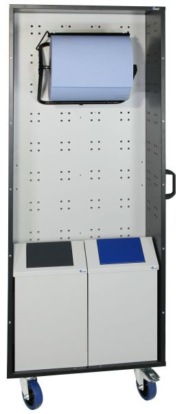Armario móvil con paneles perforados SmartCenter, utilizable por ambos lados, equipamiento 1, 670-300-0-1-100