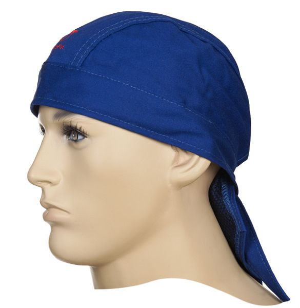 ELMAG pañuelo protector para la cabeza 'azul WELDAS 23-3612, de algodón, diámetro de la cabeza 46-68 cm, 'ignífugo', 59179