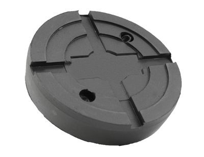 Almohadilla de goma para casquillos adecuada para Slift/IME, H: 28 mm D: 127 mm con placa de acero, 100482