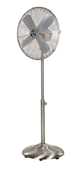 Ventilador de pedestal de metal CasaFan SATIN METAL BREEZE II, para uso comercial, 304072