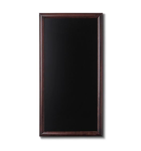 Showdown Displays pizarra de madera, marco redondeado, marrón oscuro, 56x100, CHBBR56x100