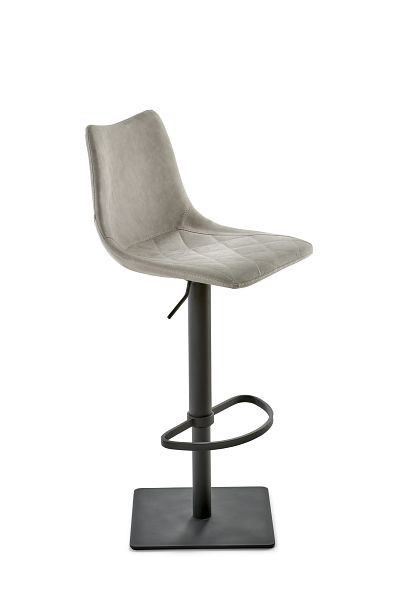 Mayer Sitzmöbel de bar y mostrador myTOBY, tapizado del asiento cuero sintético vintage gris claro, estructura negra, 1275_03_544