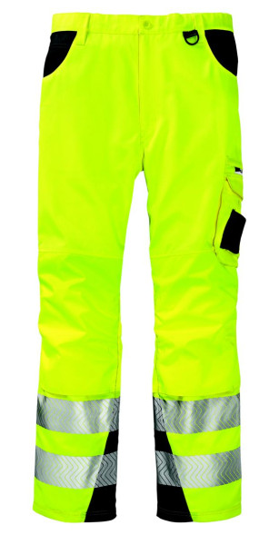 Pantalón de alta visibilidad 4PROTECT TENNESSEE, talla: 52, color: amarillo brillante/gris, paquete: 10 piezas, 3856-52