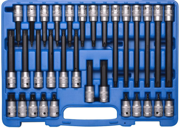 Puntas de destornillador de acero SW, 1/2", perfil en T, T20-T70, 32 piezas, 04423L