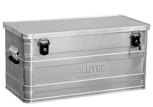 Caja de aluminio DENIOS clásica, sin esquinas de apilamiento, volumen de 93 litros, 254-863