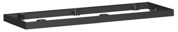 base de metal geramöbel para armario de persiana enrollable, selección según el ancho del armario, 1200x50, negro, N-10MSQ12-Z