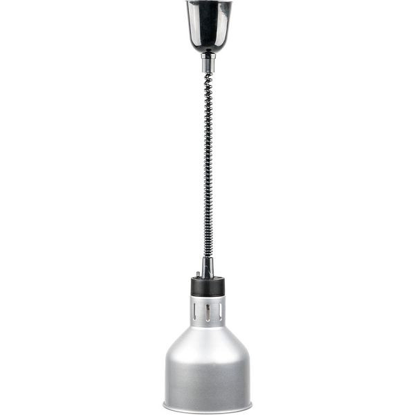 Lámpara de calor Stalgast para montaje en techo, plateada, 0,25 kW, Ø 173 mm, BB0104001