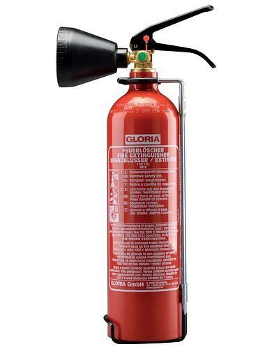 Extintor de presión permanente de dióxido de carbono DENIOS GLORIA, 2 kg, clase de fuego B, 116-170