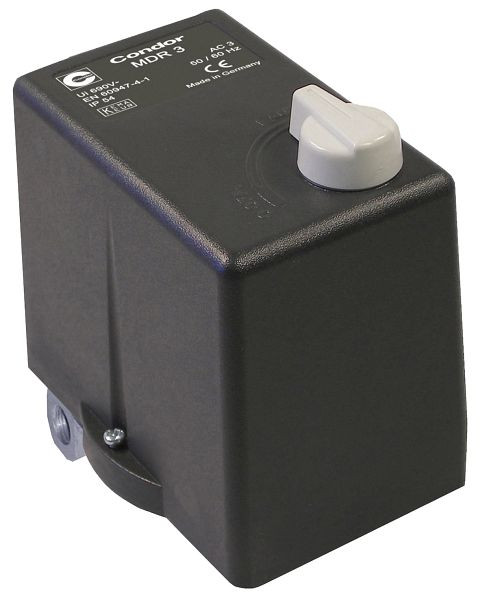Presostato ELMAG CONDOR, MDR 3 EA/11 bar, 400 voltios (4,0 - 6,3 A), incluida válvula limitadora de presión EV3 S, 11935