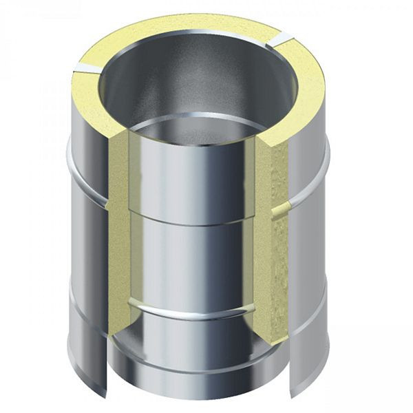 Elemento de tubo de chimenea exterior Solarbayer 150/250/0,5 mm, 530070601