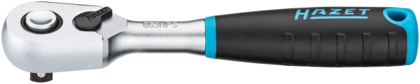 Trinquete reversible Hazet HiPer de dientes finos, cierre de seguridad, cuadrado macizo de 6,3 mm (1/4"), 863HPS