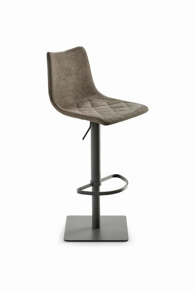 Mayer Sitzmöbel de bar y mostrador myTOBY, tapizado de asiento de cuero sintético vintage barro, estructura gris, 1275_14_545