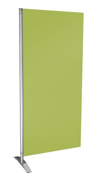 Kerkmann Metropol pantalla de privacidad, elemento de madera, verde, A 800 x P 450 x Al 1750 mm, aluminio plata/verde, 45696518