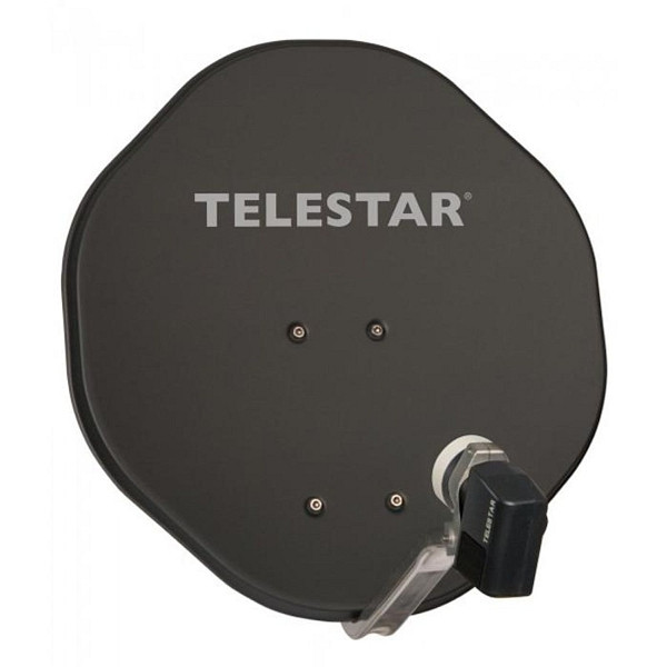 TELESTAR ALURAPID 45 Antena parabólica Twin LNB, gris, 5102502-AG