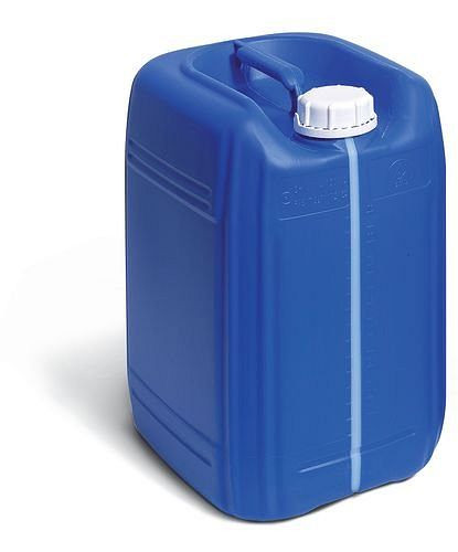 Bidón de plástico DENIOS de polietileno (PE), 20 litros, azul, con visores, 279-042