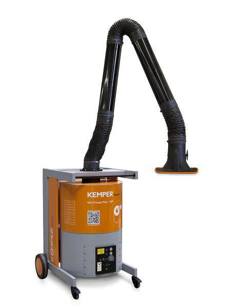 Sistema de aspiración ELMAG, móvil, MaxiFil, brazo de aspiración Ø 150 mm/4 m en diseño de tubo, 58613