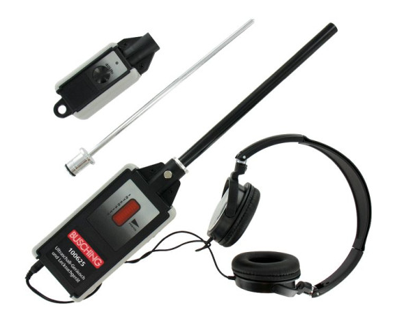 Detector ultrasónico de ruido y fugas Busching, transmisor, auriculares, tubo direccional, punta direccional, 100625