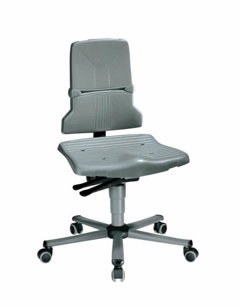 silla de trabajo giratoria bimos Sintec, asiento y respaldo de plástico, con ruedas, 9823-1000