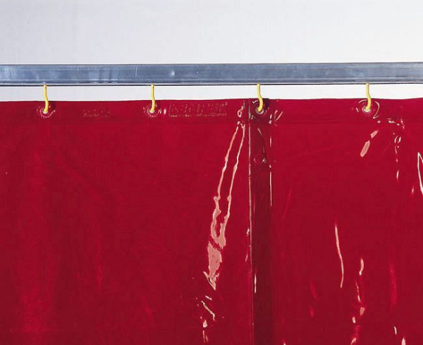 Cortina de protección para soldadura ELMAG roja, ancho: 1300 x alto: 1800x0,4 mm según prEN 1598/1994, 56250